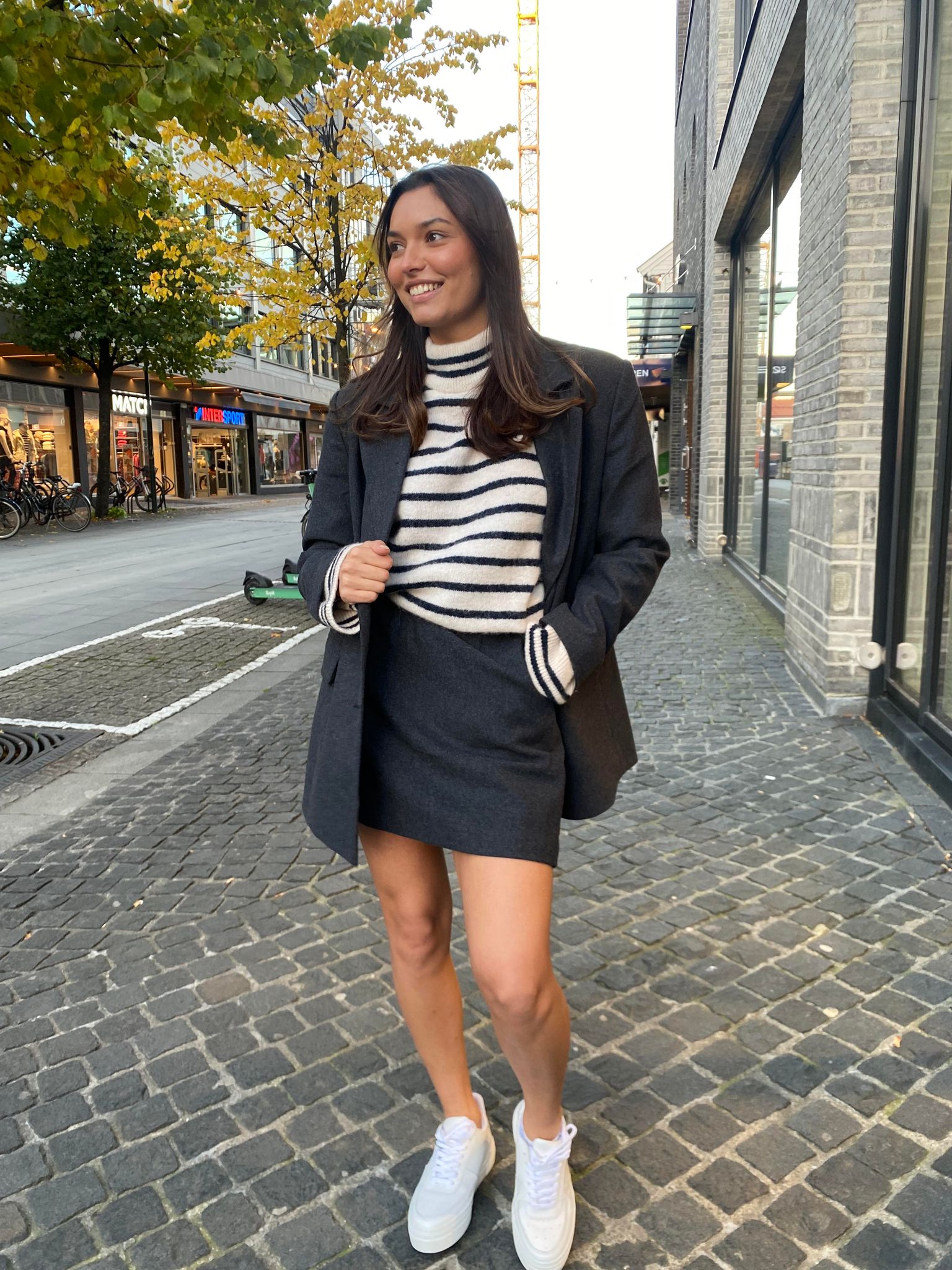 Mercy Ula Blazer - Grå/ Dark Grey Melange